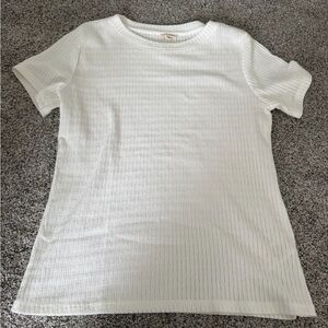 White Short Sleeve Sweater